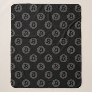 Bitcoin Logo Sherpa Blanket
