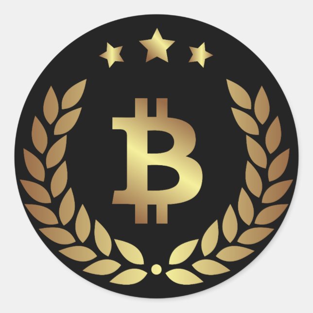 Bitcoin Logo Symbol Cryptocurrency Crypto Sticker (Front)