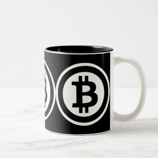 Bitcoin logo Two-Tone coffee mug