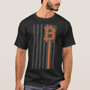 Bitcoin Merchandise  Vintage American Flag  HODL B T-Shirt
