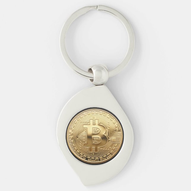 Bitcoin metal key holder key ring (Front)