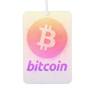 Bitcoin Miami Watercolor (Logo + Text) Car Air Freshener