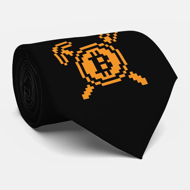 Bitcoin Miner BTC 8-Bit | Necktie (Rolled)