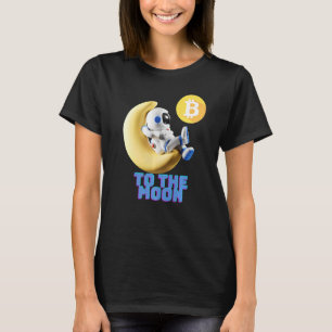 Bitcoin Miner To The Moon Blockchain Cryptocurrenc T-Shirt