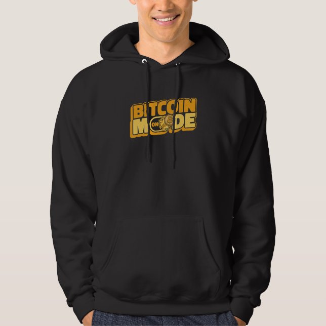 Bitcoin Mode On Blockchain Crypto Currency Bitcoin Hoodie (Front)