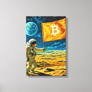 Bitcoin Moon Canvas Print