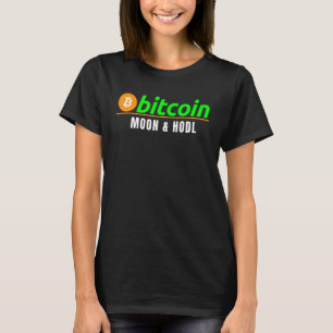 Bitcoin Moon & Hodl Fun Bitcoin Blockchain Crypto T-Shirt