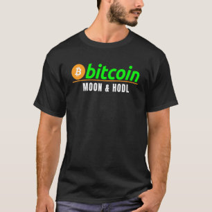 Bitcoin Moon & Hodl Fun Bitcoin Blockchain Crypto T-Shirt