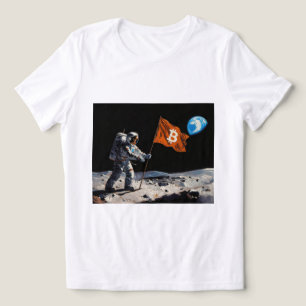 "Bitcoin Moon" Oil Painting #1 Tri-Blend Shirt