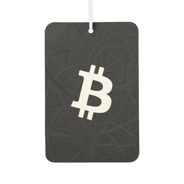 Bitcoin Neuron Black Car Air Freshener (Front)