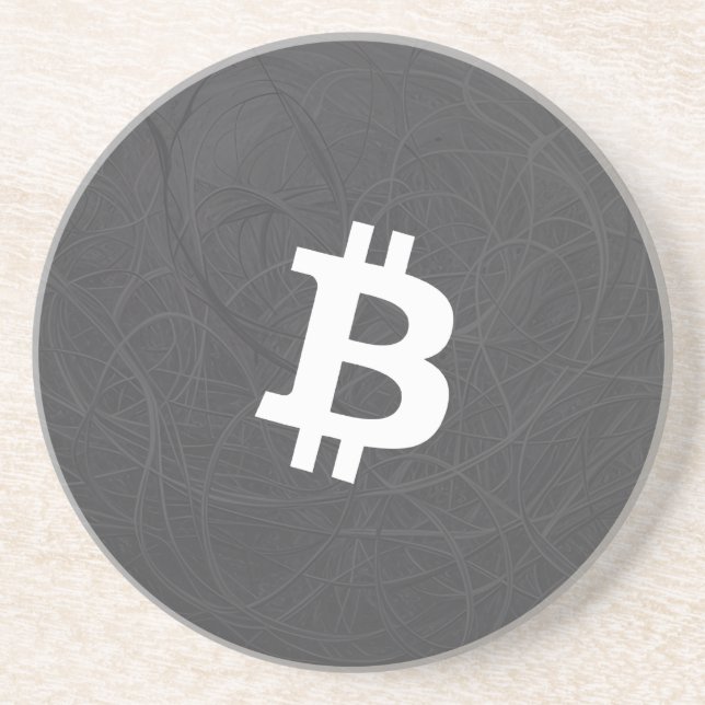 Bitcoin Neuron Grey Coaster (Front)