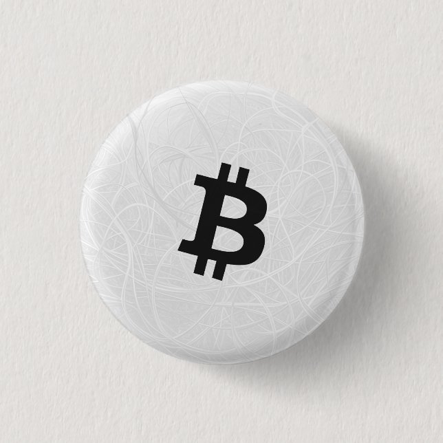 Bitcoin Neuron White 3 Cm Round Badge (Front)