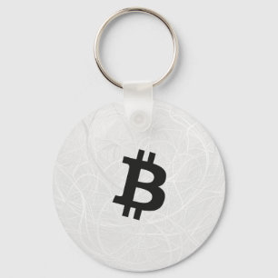 Bitcoin Neuron White Key Ring