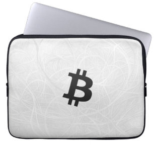 Bitcoin Neuron White Laptop Sleeve