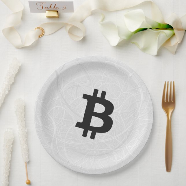 Bitcoin Neuron White Paper Plate (Wedding)