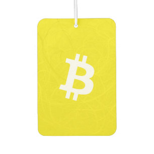 Bitcoin Neuron Yellow Car Air Freshener