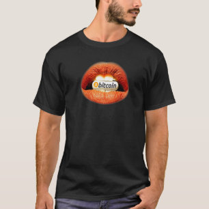 Bitcoin Orange Pill Lips  Crypto Currency Investin T-Shirt