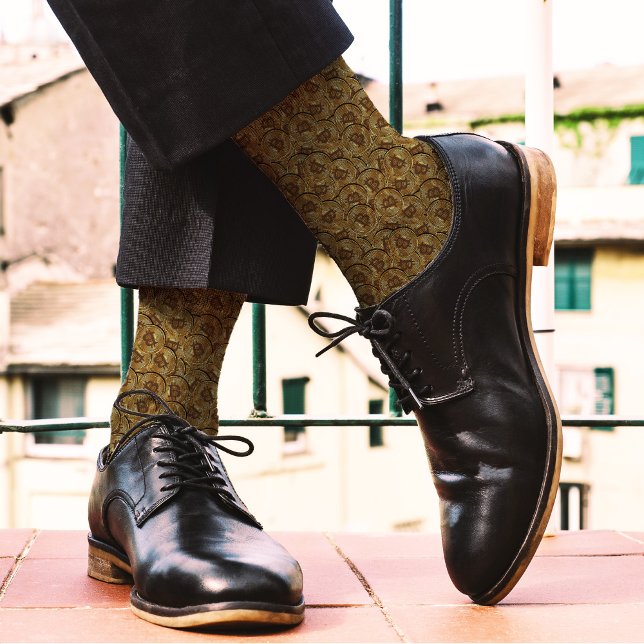 Bitcoin Pattern Crypto Money Gold Cool Luxury Geek Socks (Creator Uploaded)