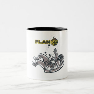 Bitcoin Plan B Astronaut Design Two-Tone Coffee Mug