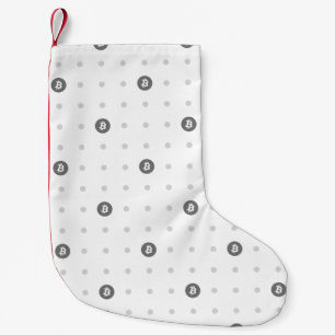 Bitcoin Polka Dots Christmas Stocking (Small)