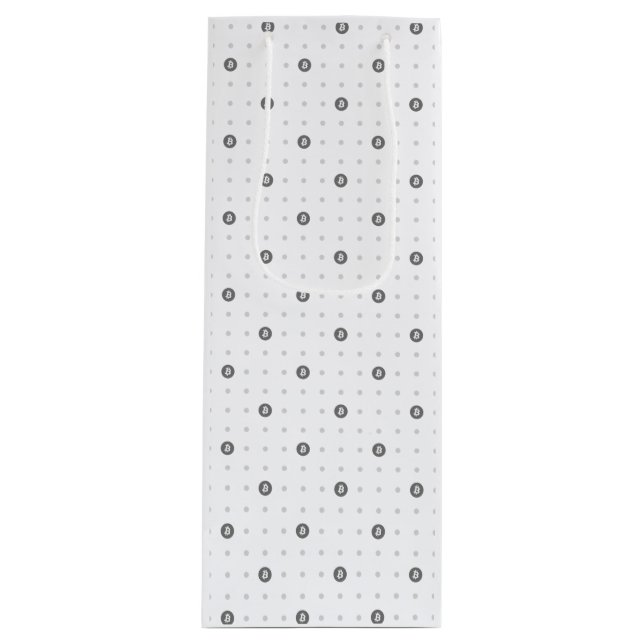 Bitcoin Polka Dots Wine Bag (Front)