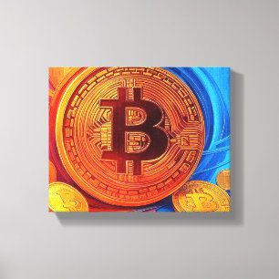 Bitcoin Poster Canvas Print