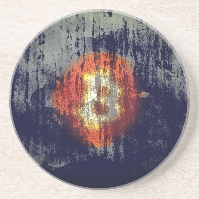 Bitcoin Resilient Art Coaster (Front)
