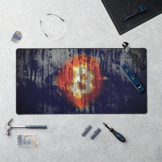 Bitcoin Resilient Art Desk Mat (Workstation)