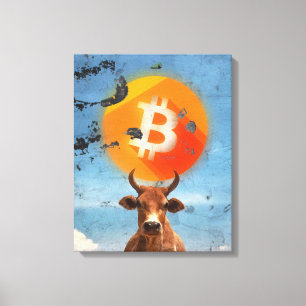 Bitcoin Resilient Bull (HD) Canvas Print