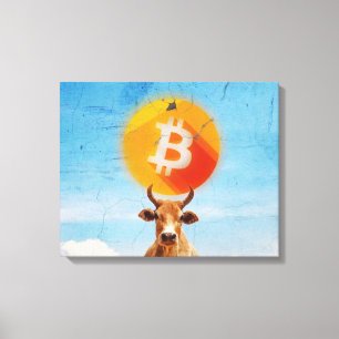 Bitcoin Resilient Bull (Vibrant HD) Canvas Print