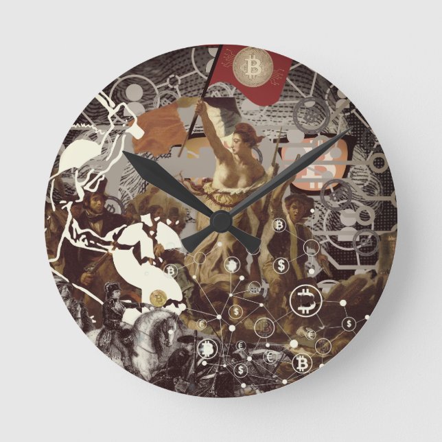 Bitcoin Revolution Round Clock (Front)