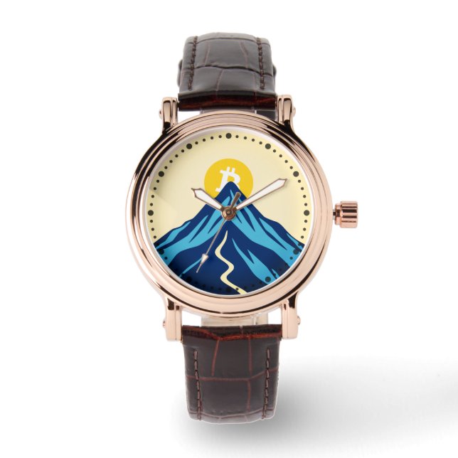 Bitcoin Rising (Style: Bright) Watch (Front)