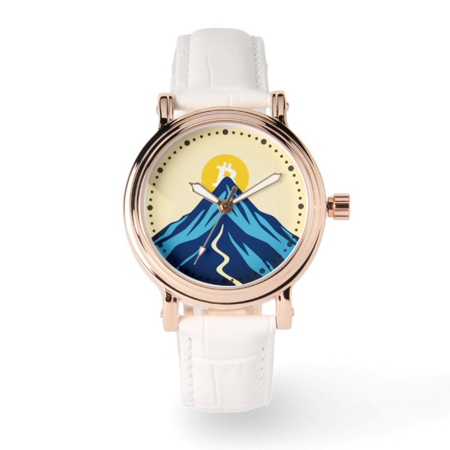 Bitcoin Rising (Style: Bright) Watch (Front)