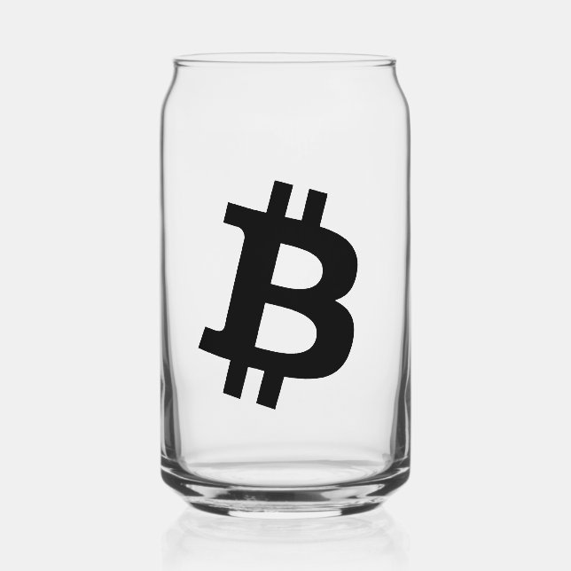 Bitcoin Simple Can Glass (Front)