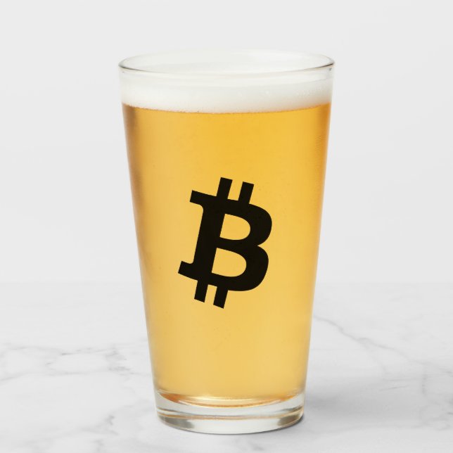 Bitcoin Simple Glass (Front Filled)