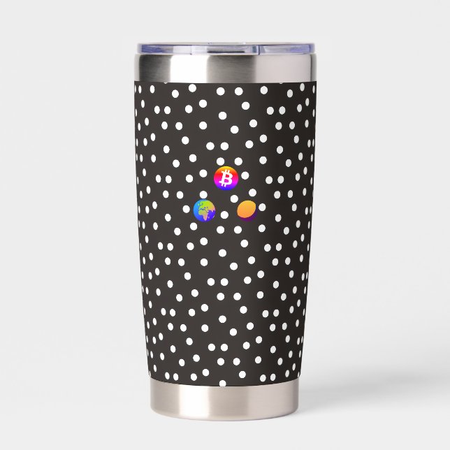Bitcoin Solar System Insulated Tumbler (Front)