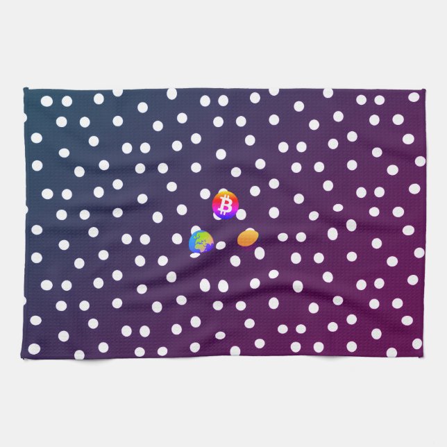 Bitcoin Solar System Tea Towel (Horizontal)