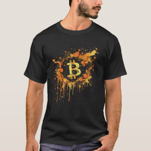 Bitcoin Splash Btc Coin Crypto Vintage Cryptocurre T-Shirt