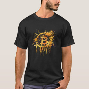 Bitcoin Splash Btc Coin Crypto Vintage Cryptocurre T-Shirt
