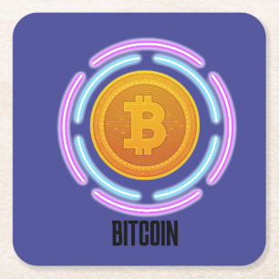 BITCOIN SQUARE PAPER COASTER