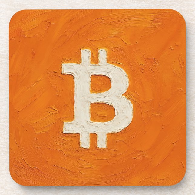 Bitcoin Standard (Oil, Style: 1) Coaster (Front)