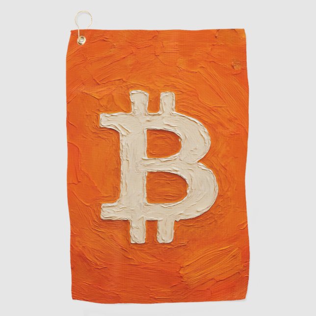 Bitcoin Standard (Oil, Style: 3) Golf Towel (Front)