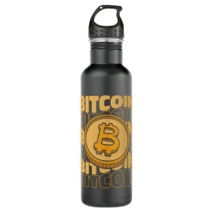 Bitcoin Text Blockchains Crypto Cryptocurrency Bit 710 Ml Water Bottle