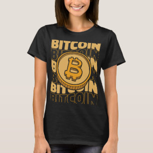 Bitcoin Text Blockchains Crypto Cryptocurrency Bit T-Shirt