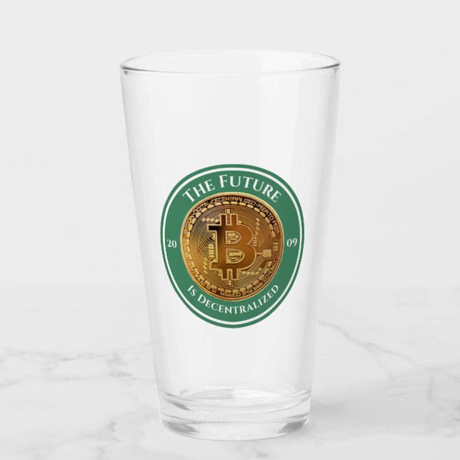 Bitcoin The Future Is Decentralized Glass (Front)