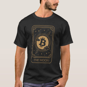 Bitcoin The Moon Tarot Card Crypto Blockchain T-Shirt