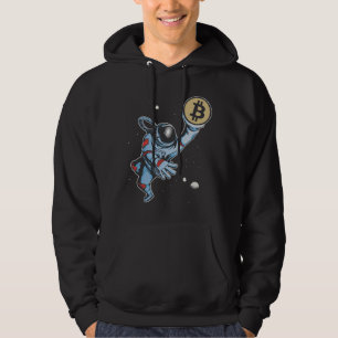 Bitcoin to the moon Astronaut Hoodie