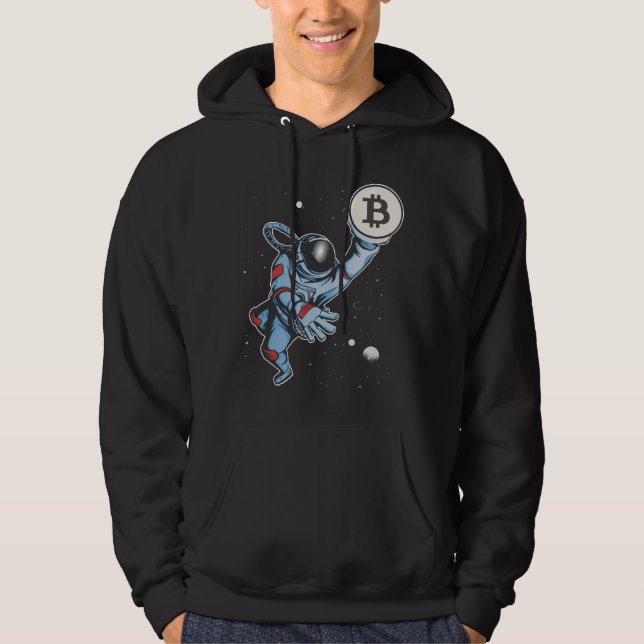 Bitcoin to the moon Astronaut Hoodie (Front)