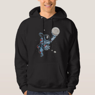 Bitcoin to the moon Astronaut Hoodie