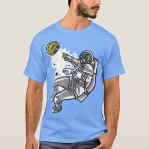 Bitcoin to the Moon Astronaut Space Man T-Shirt
